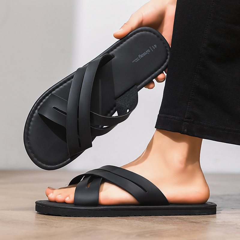 Men'S Shoes Qn - Men's Flat Bottom Sandals Casual Leather