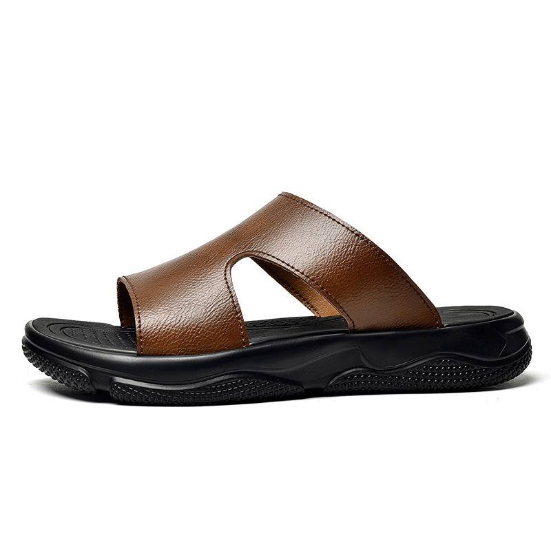 Men's Leather Slide Sandals No – Men'S Shoes Qn recenzja i cena