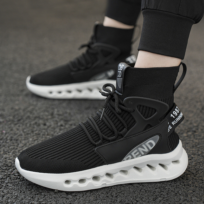 Trendy Men High Top Sock Shoes – Men'S Shoes For Running recenzja i cena
