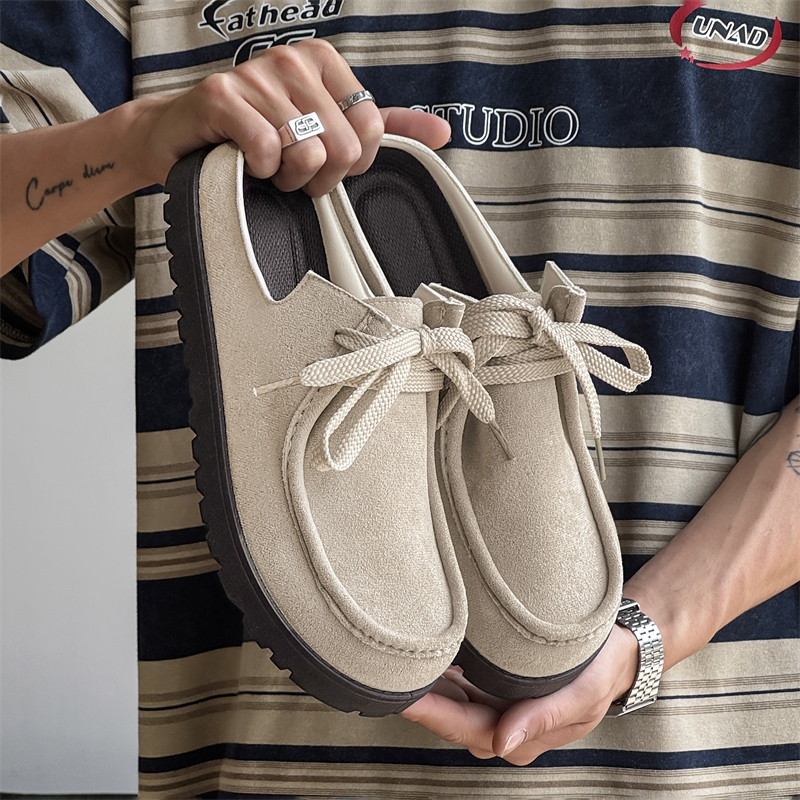 Fashion Men Half Slippers Sued – Men'S Shoes Comfortable Walking recenzja i cena
