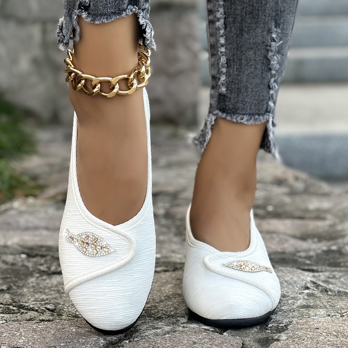Women's Elegant Rhinestone Fla – Men'S Shoes Cole Haan recenzja i cena