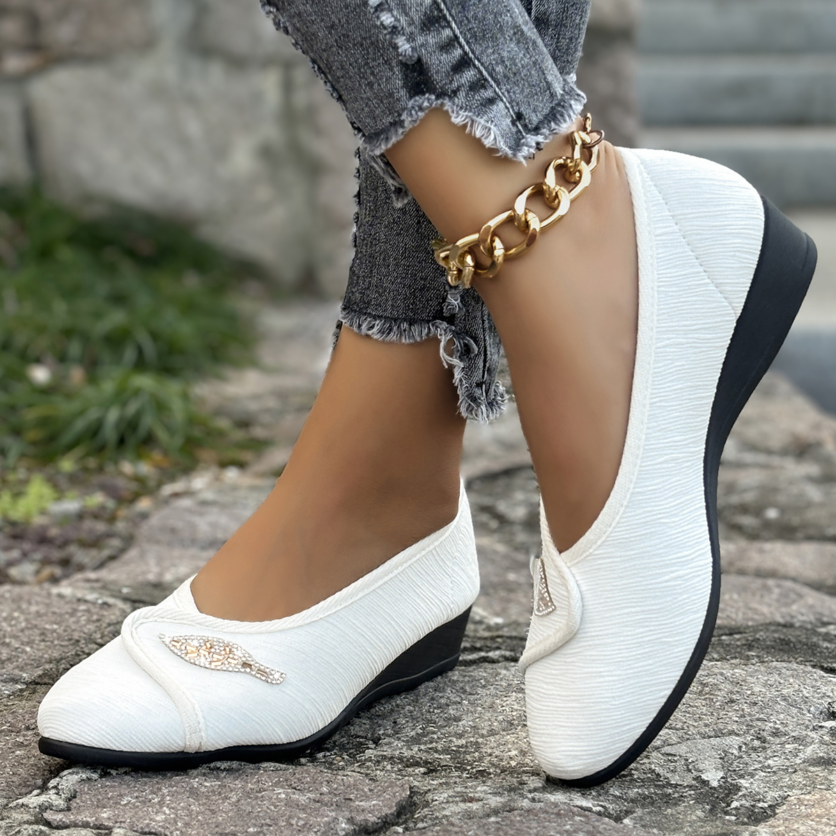 Women's Elegant Rhinestone Fla – Men'S Shoes Cole Haan recenzja i cena