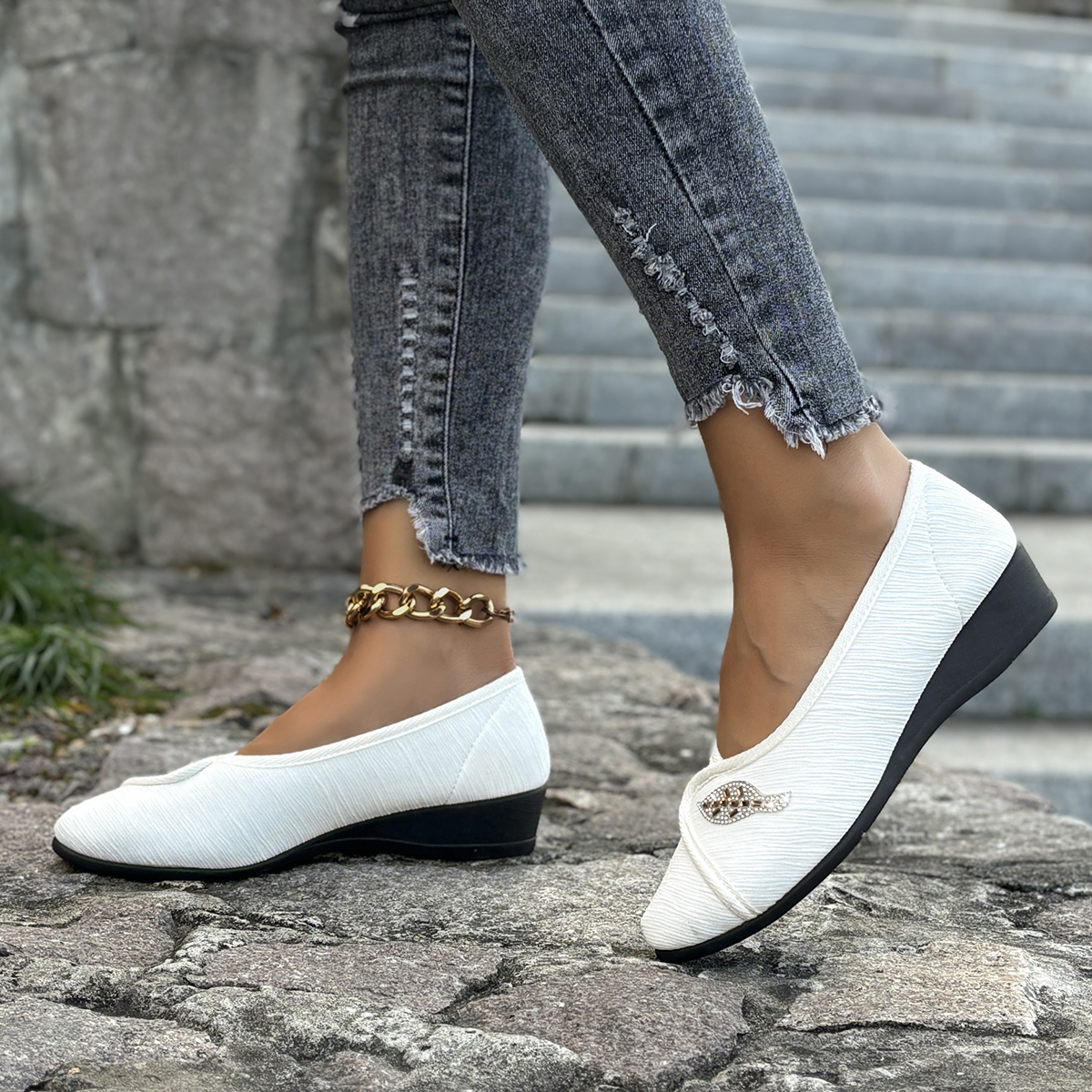 Women's Elegant Rhinestone Fla – Men'S Shoes Cole Haan recenzja i cena