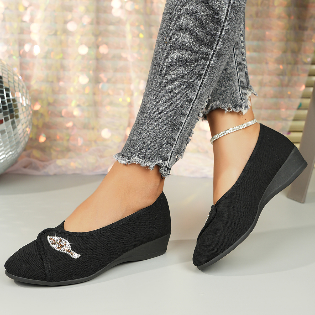 Women's Elegant Rhinestone Fla – Men'S Shoes Cole Haan recenzja i cena