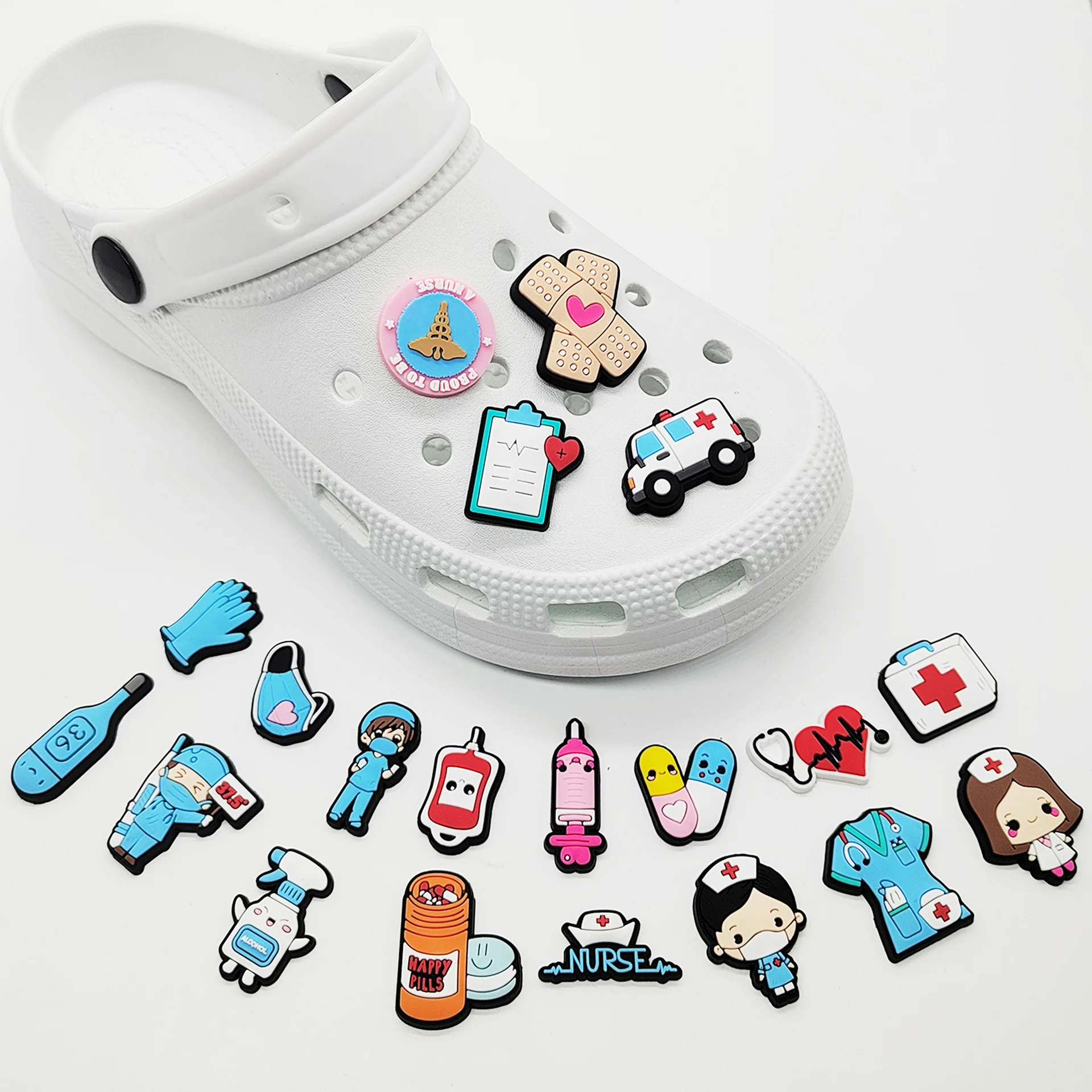 New 1pcs PVC Shoe Charms for C – Men'S Shoes Crocs recenzja i cena
