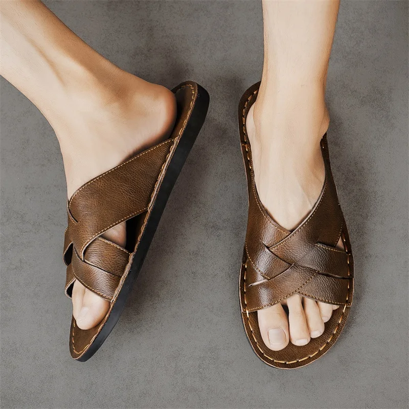 Genuine Leather Men Casual San – Men'S Shoes Qn recenzja i cena