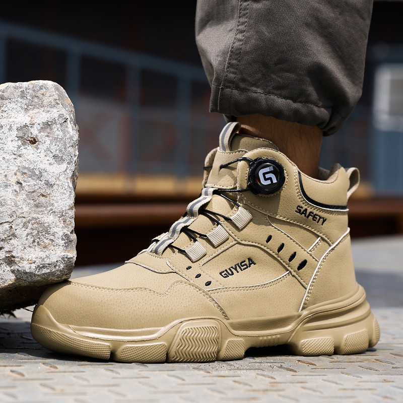 New Rotating Button Men Boots  – Work Boot Steel Toe recenzja i cena