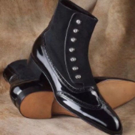 Men's Leather Suede Chelsea Bo – Men'S Shoes Popular recenzja i cena