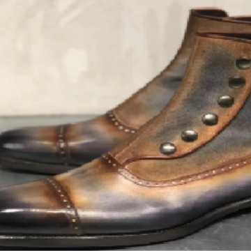 Men's Leather Suede Chelsea Bo – Men'S Shoes Popular recenzja i cena