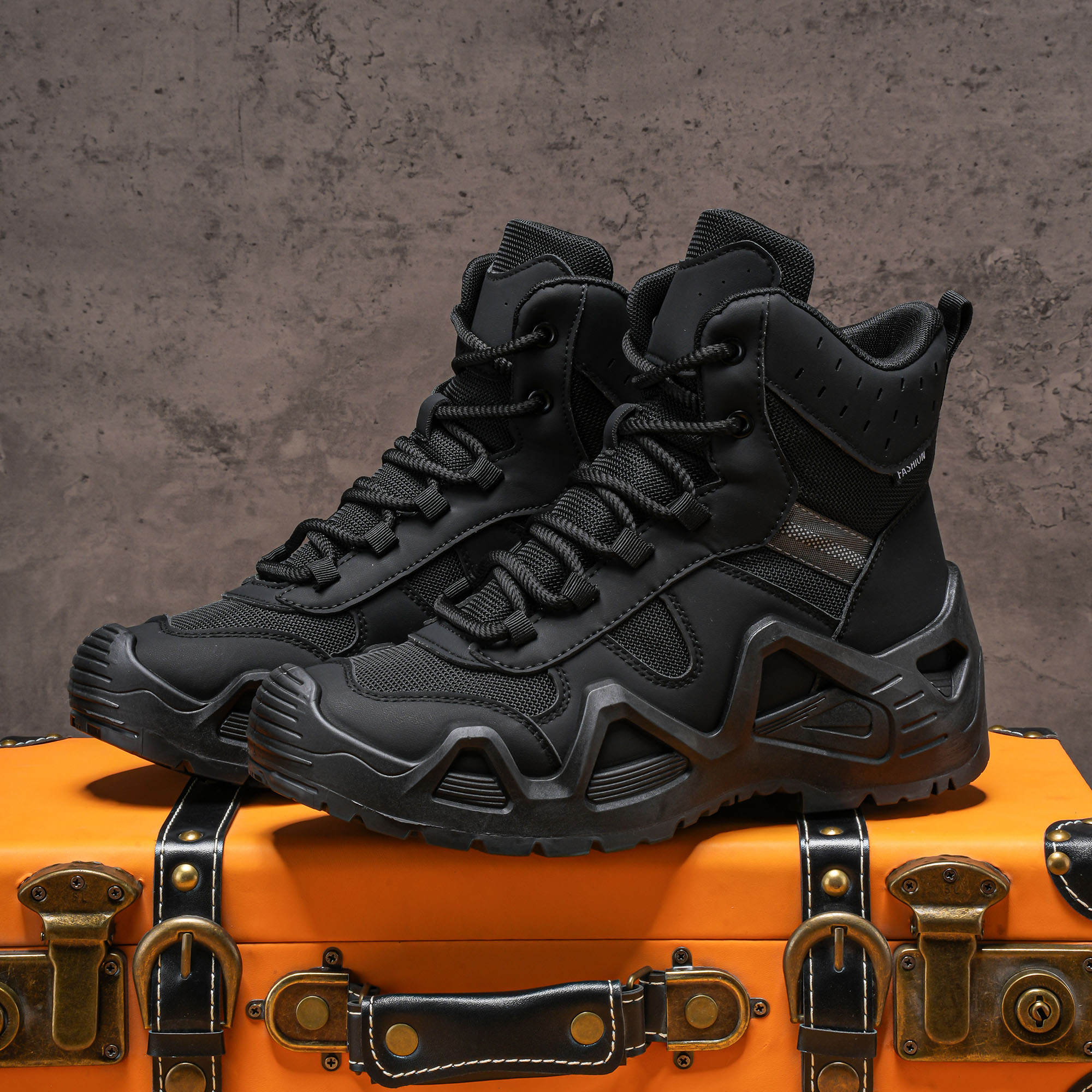 Men's high top boots, hiking b – Men'S Shoes Popular recenzja i cena