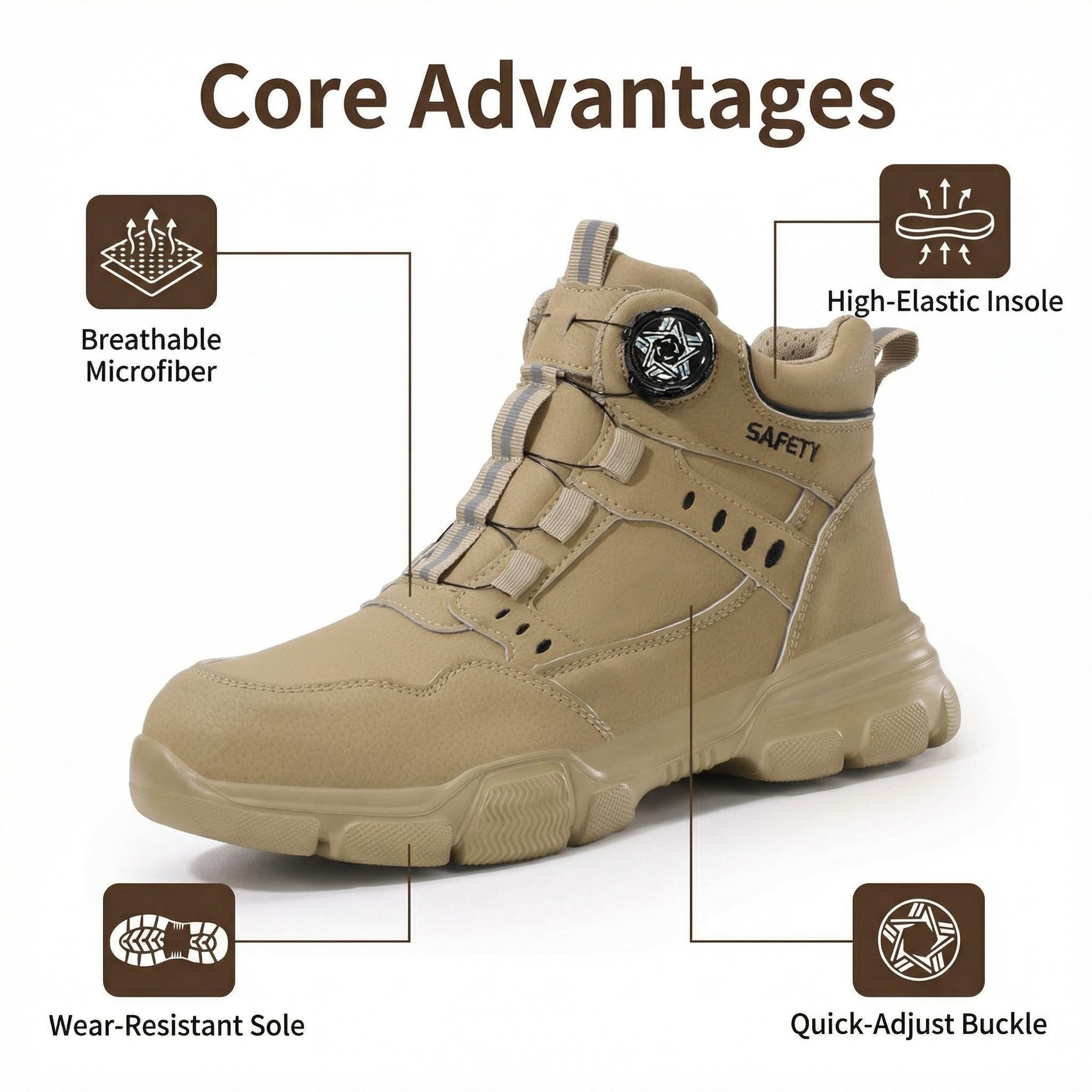 Water Repellent Leather Safety – Work Boot Steel Toe recenzja i cena