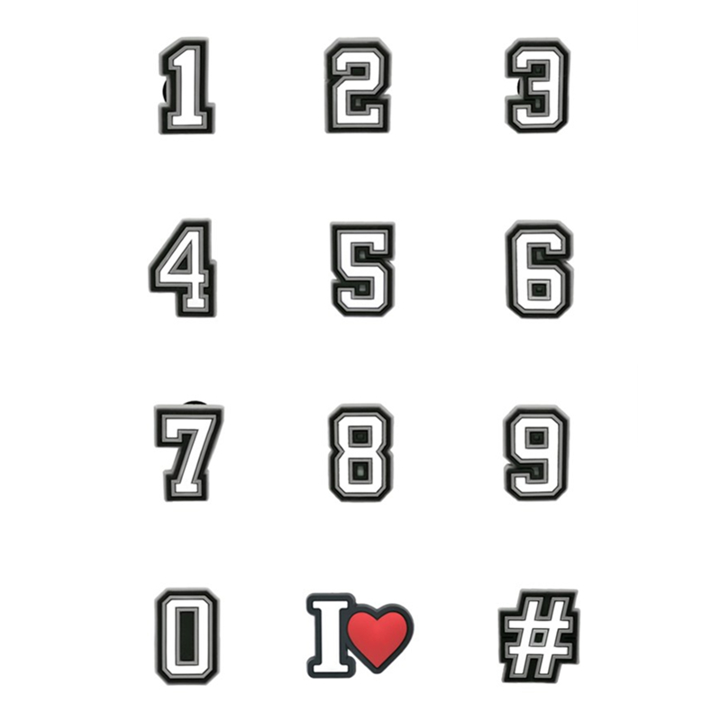 1pcs PVC Number Shoe Charms fo – Men'S Shoes Crocs recenzja i cena